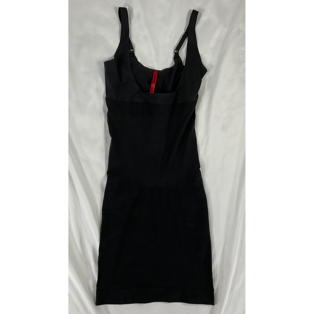 Spanx Shapewear Womens M Black Open Bust Full Slip Smartgrip Slip Slimming 501